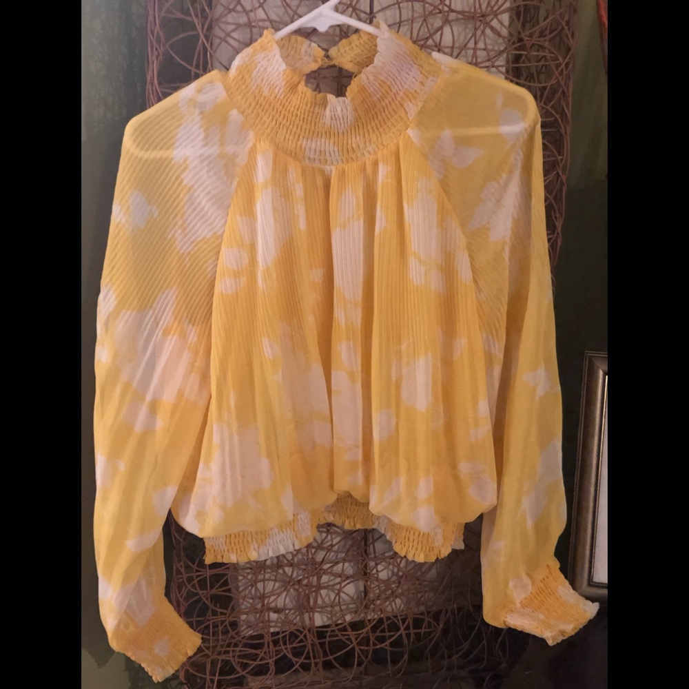 Cute NWT Chiffon Ruffle Neck Blouse